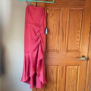 Express pink satin dress